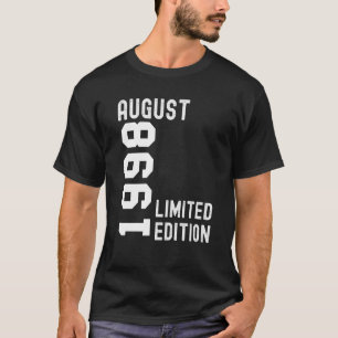 T-shirt 1998 Août Bonne fête d'anniversaire