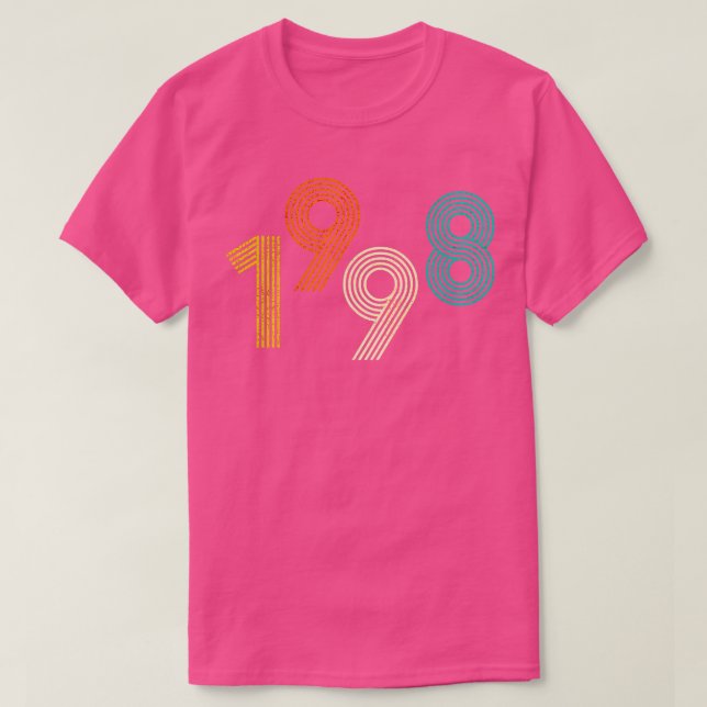 T-shirt 1998 Rétro Anniversaire Vintage (Design devant)