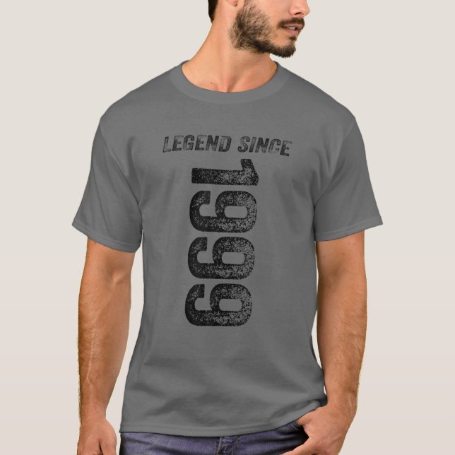 T-shirt 1999 Anniversaire Légende Depuis 1999 Dons Né En 1 (Devant)