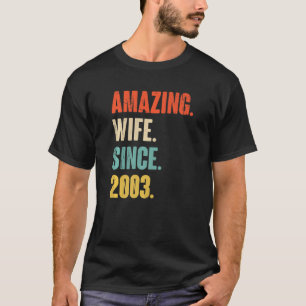 T-shirt 19 Anniversaire De Mariage Pour Sa Femme Extraordi