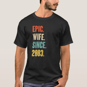 T-shirt 19 Anniversaire Mariage Pour Son Épique Épouse Péc