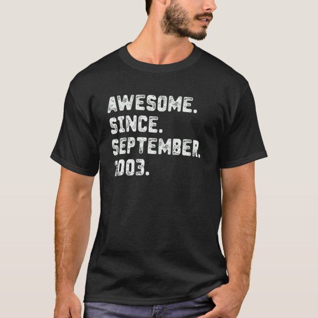 T-shirt 19 Ans Awesome Depuis Septembre 2003 19e B (Devant)