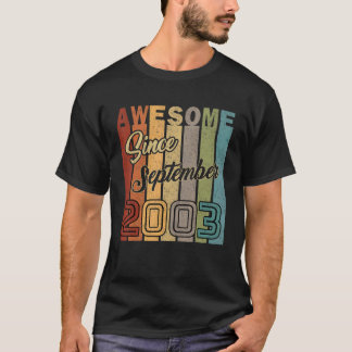 T-shirt 19 Ans Awesome Depuis Septembre 2003 19th Bi