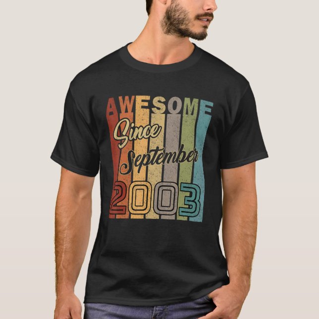 T-shirt 19 Ans Awesome Depuis Septembre 2003 19th Bi (Devant)