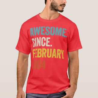 T-shirt 19 Ans d'émerveillement depuis février 2004 19e an