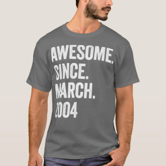 T-shirt 19 Ans d'émerveillement depuis mars 2004 19e anniv