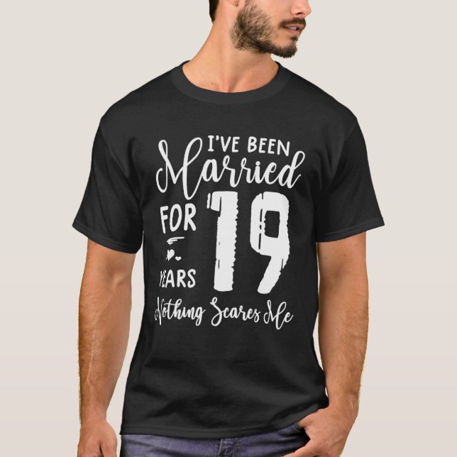 T-shirt 19 Ans Mariés Drôle Couple 19E Anniversaire (Devant)