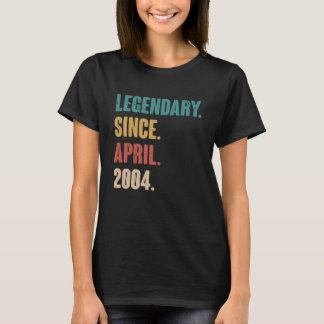 T-shirt 19 Ans Vintage 2004 Anniversaire 19 Avril Déco