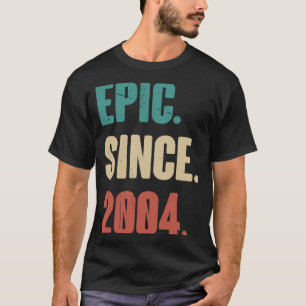T-shirt 19 Ans Vintage 2004 Anniversaire 19e Décorati