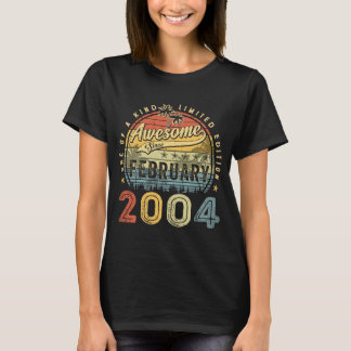 T-shirt 19e anniversaire Awesome depuis février 2004 19 an