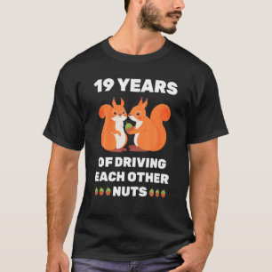 T-shirt 19E Anniversaire De Mariage 19 Ans Drôle Couple P