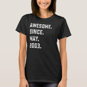 T-shirt 19e anniversaire stupéfiant depuis mai 2003 19 ans