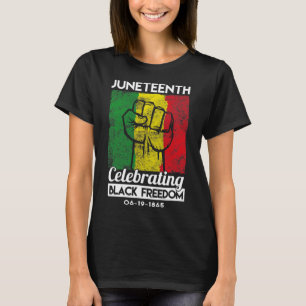 T-shirt 19e juin célébrant la liberté noire 06-19-1865