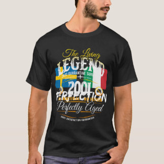 T-shirt 19Th Birthday The Legend Since 2001 Quarantine Sur