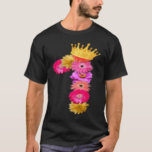 T-shirt 1 An Anniversaire Couronne Fleur Son 1er Anniversa