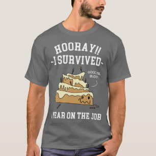 T-shirt 1 an au travail 1re anniversaire de travail