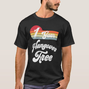 T-shirt 1 an de récupération sobre célébrer la sobriété An