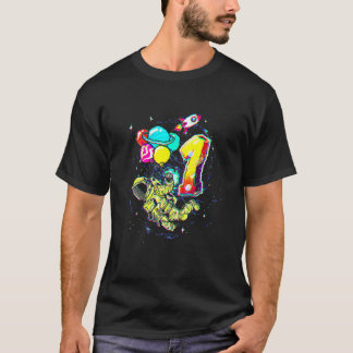 T-shirt 1 an Vieux espace Solaire Astronaut Planètes 1ère 
