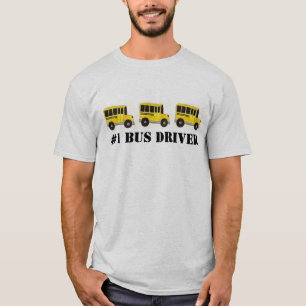 T-shirt #1 Conducteur d'autobus Écoles Jaunes Bus de l'ens