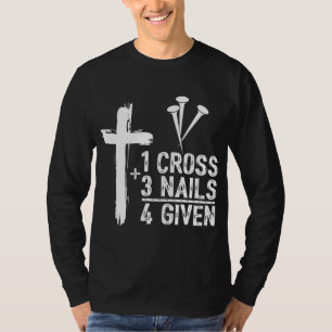 T-shirt 1 Croix 3 ongles pardonnés Jésus chrétien Pâques G