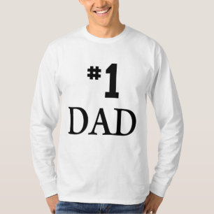 T-shirt #1 DAD, Numéro Un Papa, Fête des pères