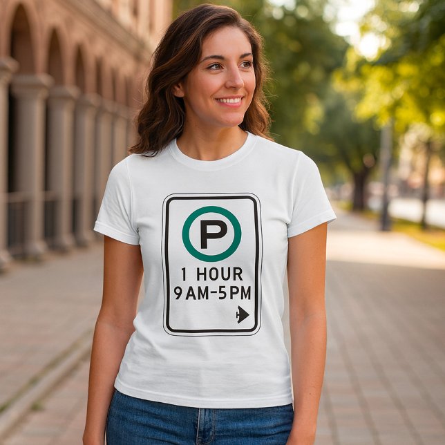 T-shirt 1 Heure De Parking Pour Zones De Parking Contrôlée (Créateur téléchargé)