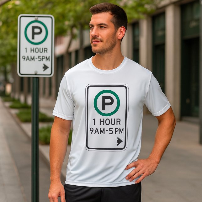 T-shirt 1 Heure De Parking Pour Zones De Parking Contrôlée (Créateur téléchargé)