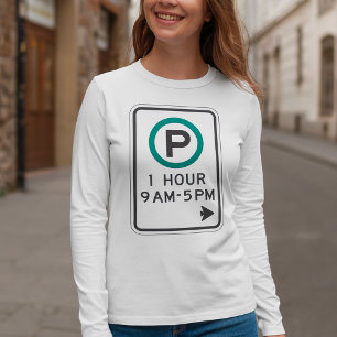 T-shirt 1 Heure De Parking Pour Zones De Parking Contrôlée