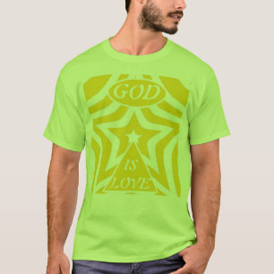 T-shirt 1 Jean 4:16 "Dieu est Amour" Cyber Jaune - Chrétie