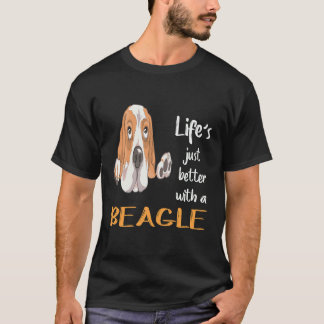 T-shirt 1 La vie est juste meilleure avec un Beagle