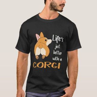 T-shirt 1 La vie est juste meilleure avec un Corgi