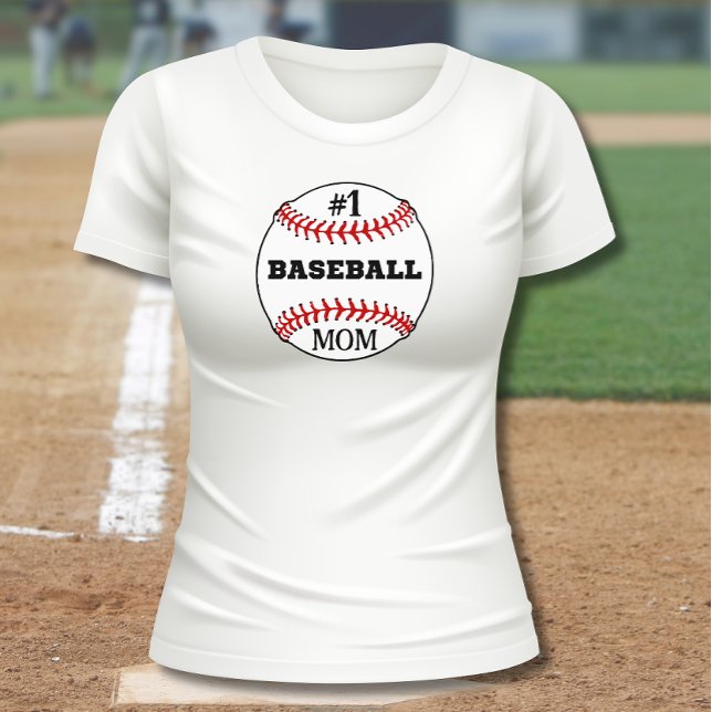 T-shirt #1 Maman de baseball (Créateur téléchargé)