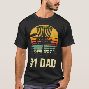 T-shirt 1 Papa Disque Golf Numéro cadeau Un Père Frisbee