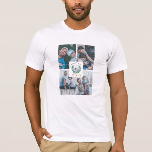 T-shirt #1 Papa, Happy Fête des pères Golf Thème Photo Col