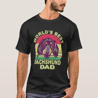 T-shirt 1 Papa teckel du monde vintage