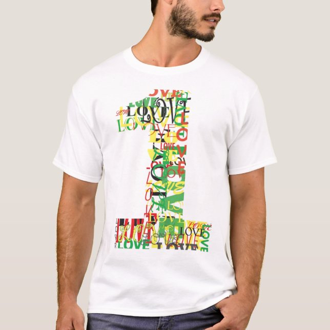 T-shirt 1 pièce en t d'amour (Devant)