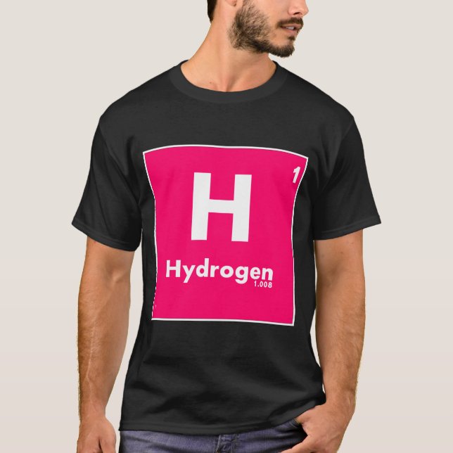 T-shirt 1 Tableau de l'hydrogène | des éléments périodique (Devant)