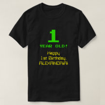 1er anniversaire : Amusant, Look 8 bits, Nerdy / G