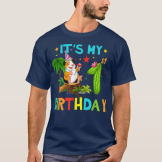 T-shirt 1er anniversaire de la Guinée Cochon Anniversaire 