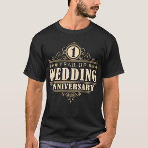 T-shirt 1er anniversaire de Mariage (mari)