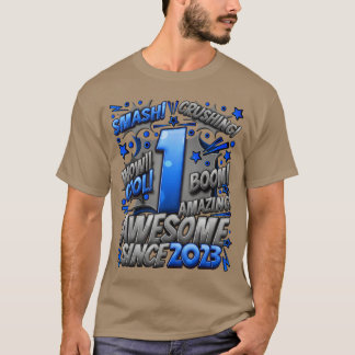 T-shirt 1er anniversaire de style de bande dessinée Incroy