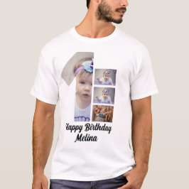 T-shirt 1er anniversaire du bébé personnalisé 4 Photo coll