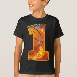 T-shirt 1er Anniversaire Party Basketball Imprimer Numéro 