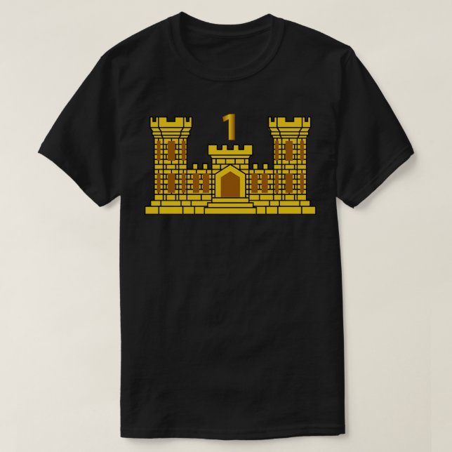 T-shirt 1er bataillon du génie avec numéro wwtxt (Design devant)