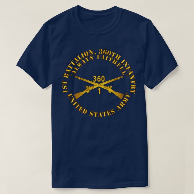 T-shirt 1er Bn 360e Régiment d'infanterie Toujours Fidèle  (Design devant)