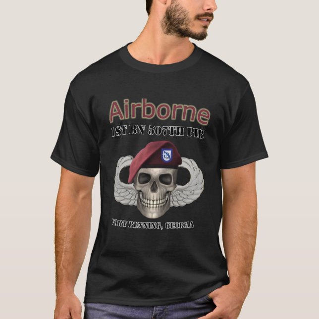 T-shirt 1Er Bn 507E Régiment D'Infanterie De Parachute - F (Devant)