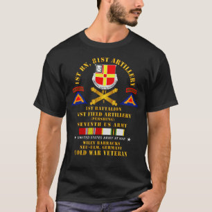 T-shirt 1er Bn 81e Artillerie Pershing NewUlm Allemagne w 