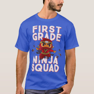 T-shirt 1er Jour D'École PREMIER NIVEAU NINJA SQUAD Funny