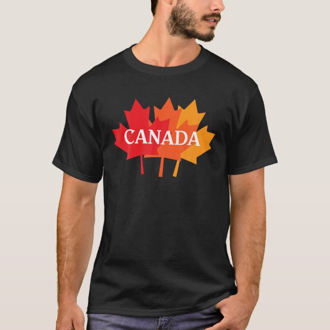 T-shirt 1Er Juillet Fête du Canada Drôle Maple Leaf drapea (Devant)