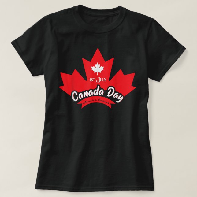 T-shirt 1er juillet Fête du Canada Drôle Maple Leaf drapea (Design devant)